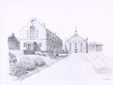 Drawing of 1st Presbyterian Church Saintfield
