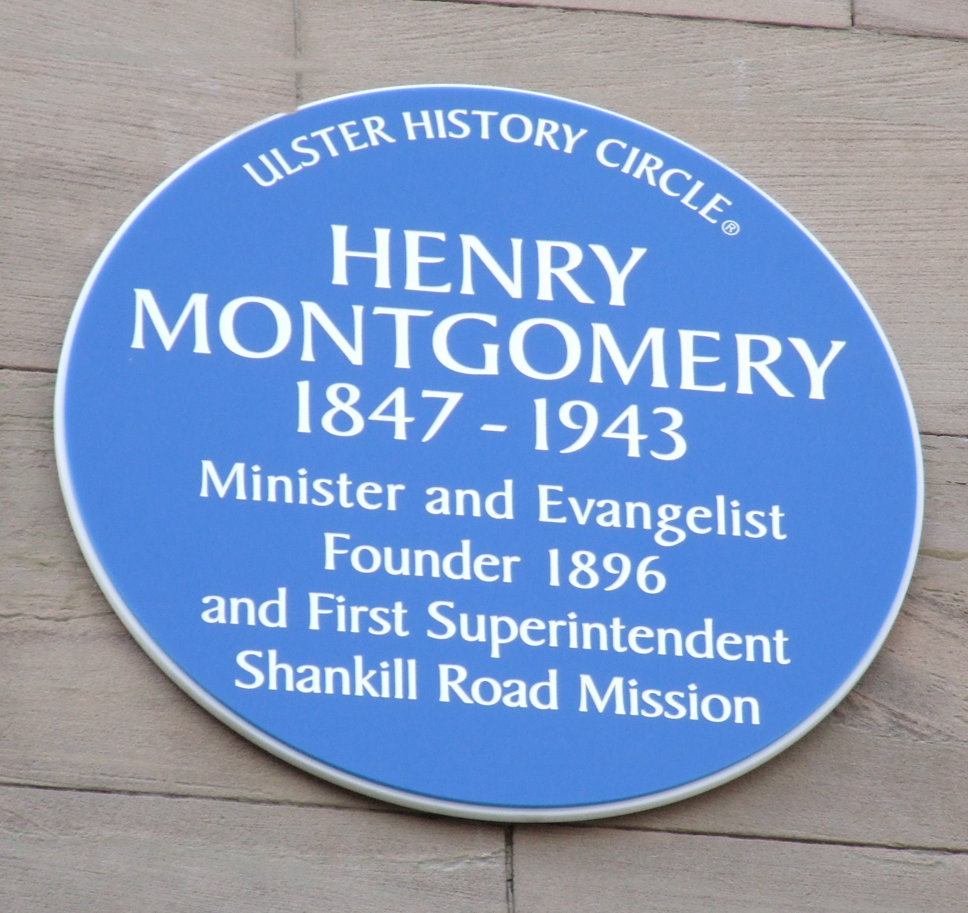 Montgomery Blue Circle Plaque