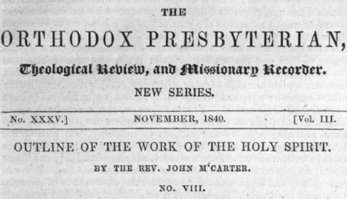 Scan of a front cover of an issue of the Orthodox Presbyterian magazine