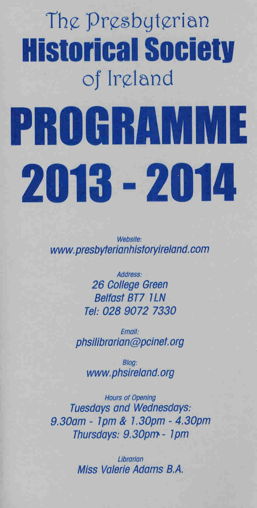Programme 2013-14