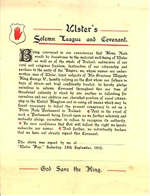 Ulster's Solemn League and Covenant